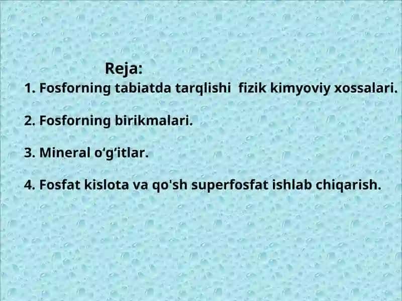 Fosforning tabiatdagi tarqalgan elementlari