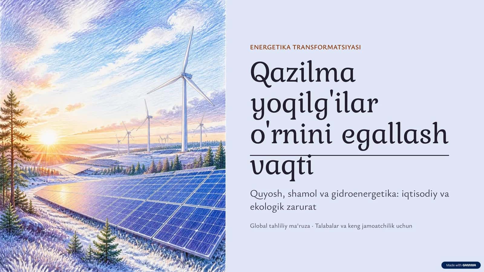 ENERGETIKA TRANSFORMATSIYASI 1