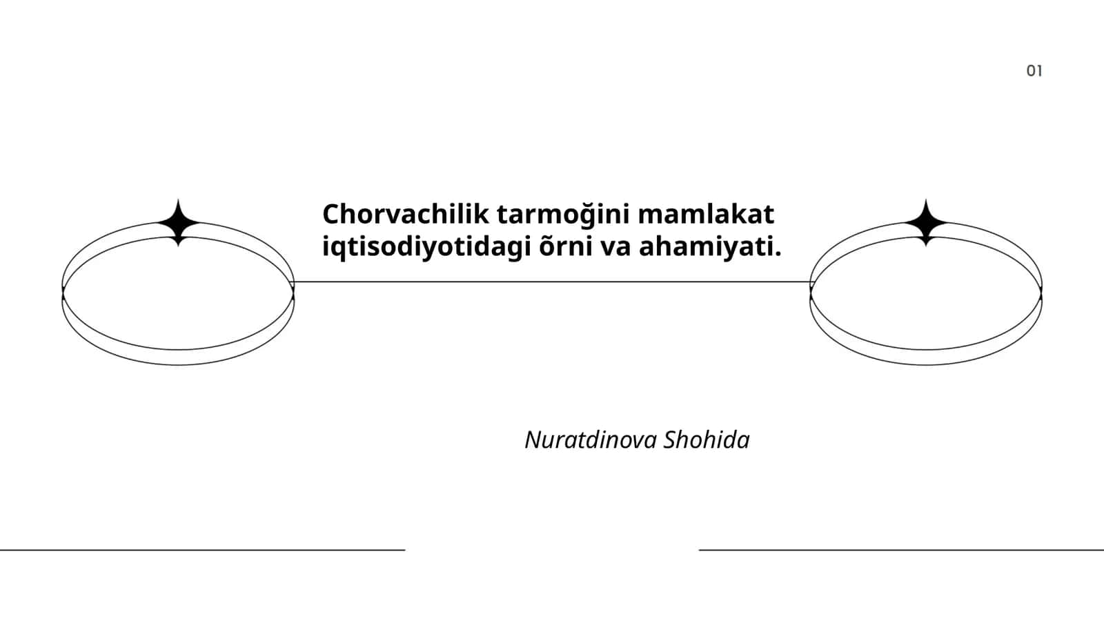Chorvachilik tarmoğini mamlakat iqtisodiyotidagi õrni va ahamiyati 1