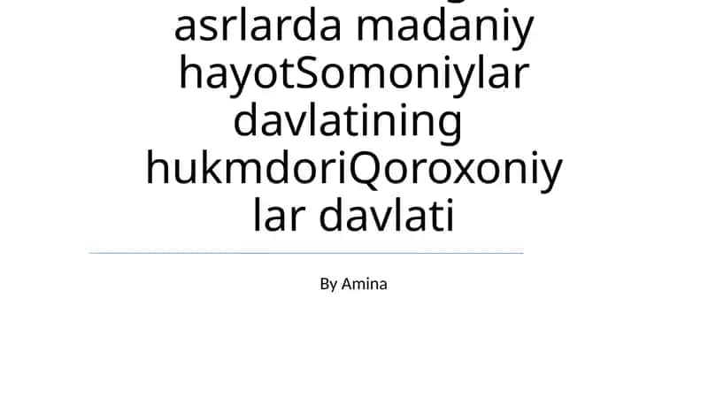 Somoniylar davlati madaniyati 1