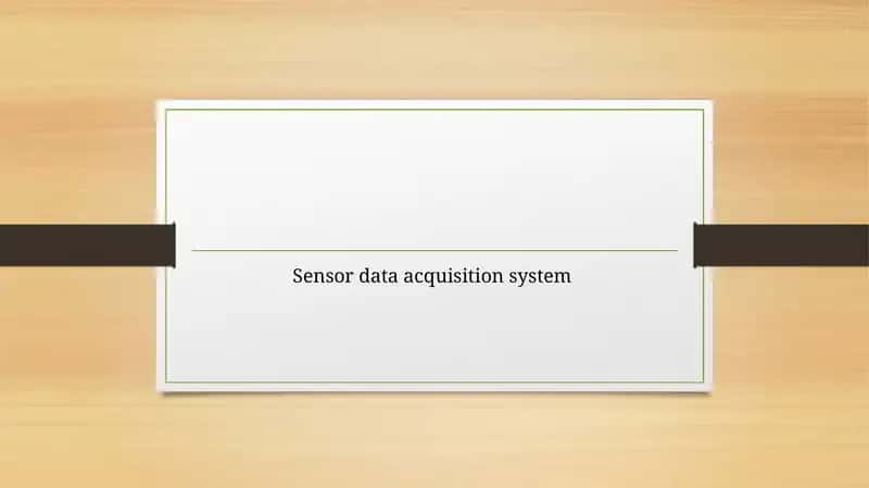 Sensor data acquisition system Sensorlar 1