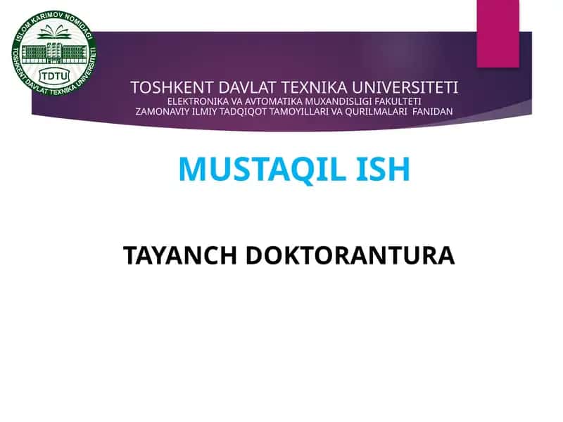 TAYANCH DOKTORANTURA 1