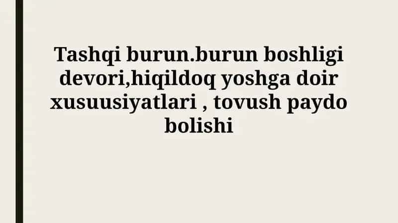 Ovoz hosil bo'lishi 1