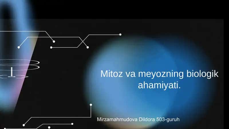 Mitoz va meyozning biologik ahamiyati 1