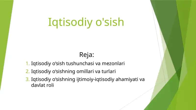 Iqtisodiy o'sish 1