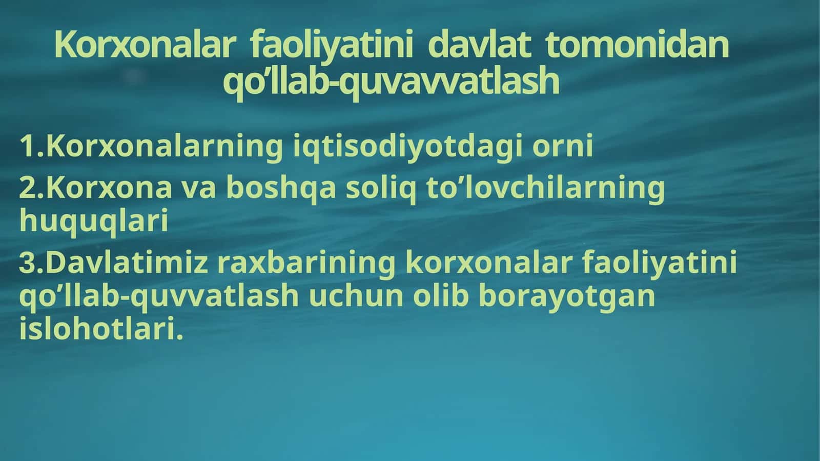 Zamonaviy iqtisodiyotdagi korxona faoliyati 1