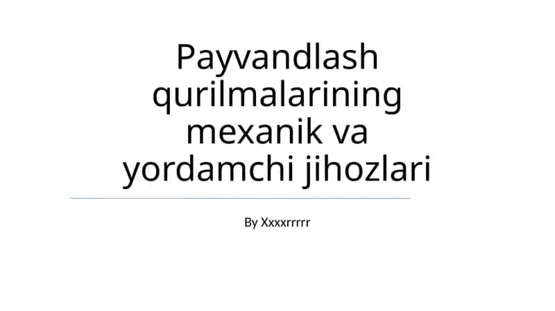Payvandlash qurilmalari 1