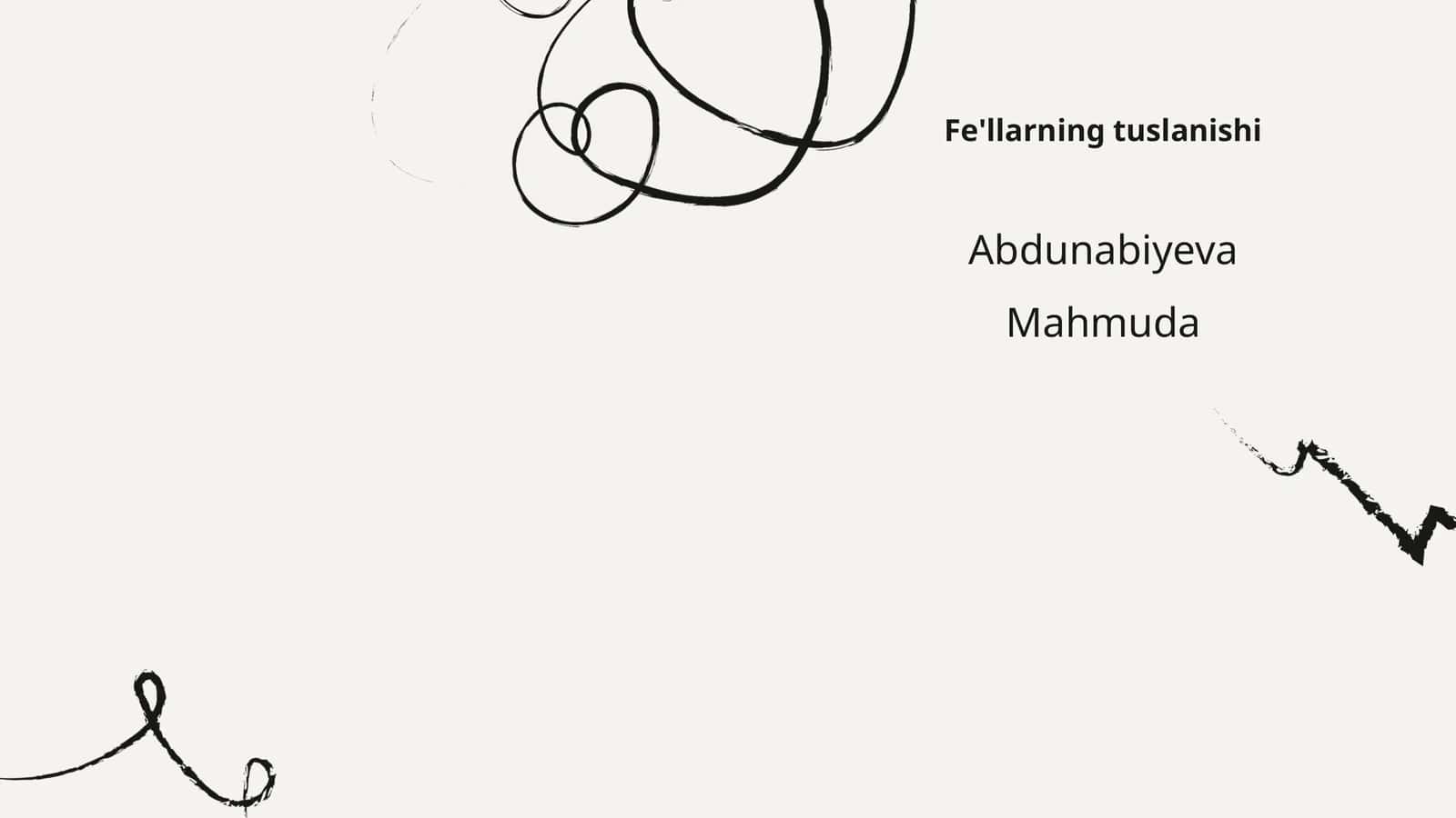 Fe'llarning tuslanishi 1
