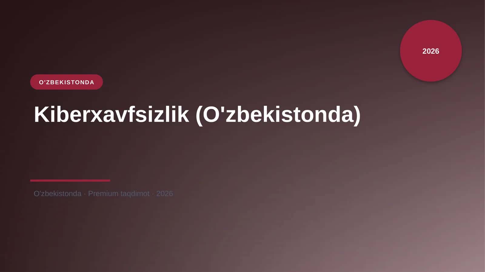 Kiberxavfsizlik (O'zbekistonda) 1