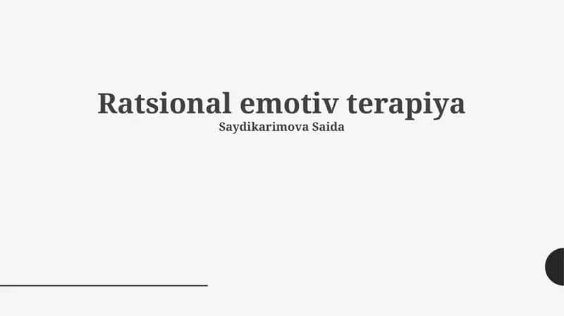 Ratsional emotiv terapiya 1