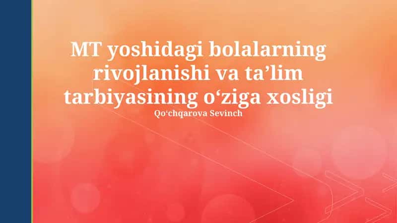 Yoshidagi Bolalar Ta'limi Tizimining Tahlili 1