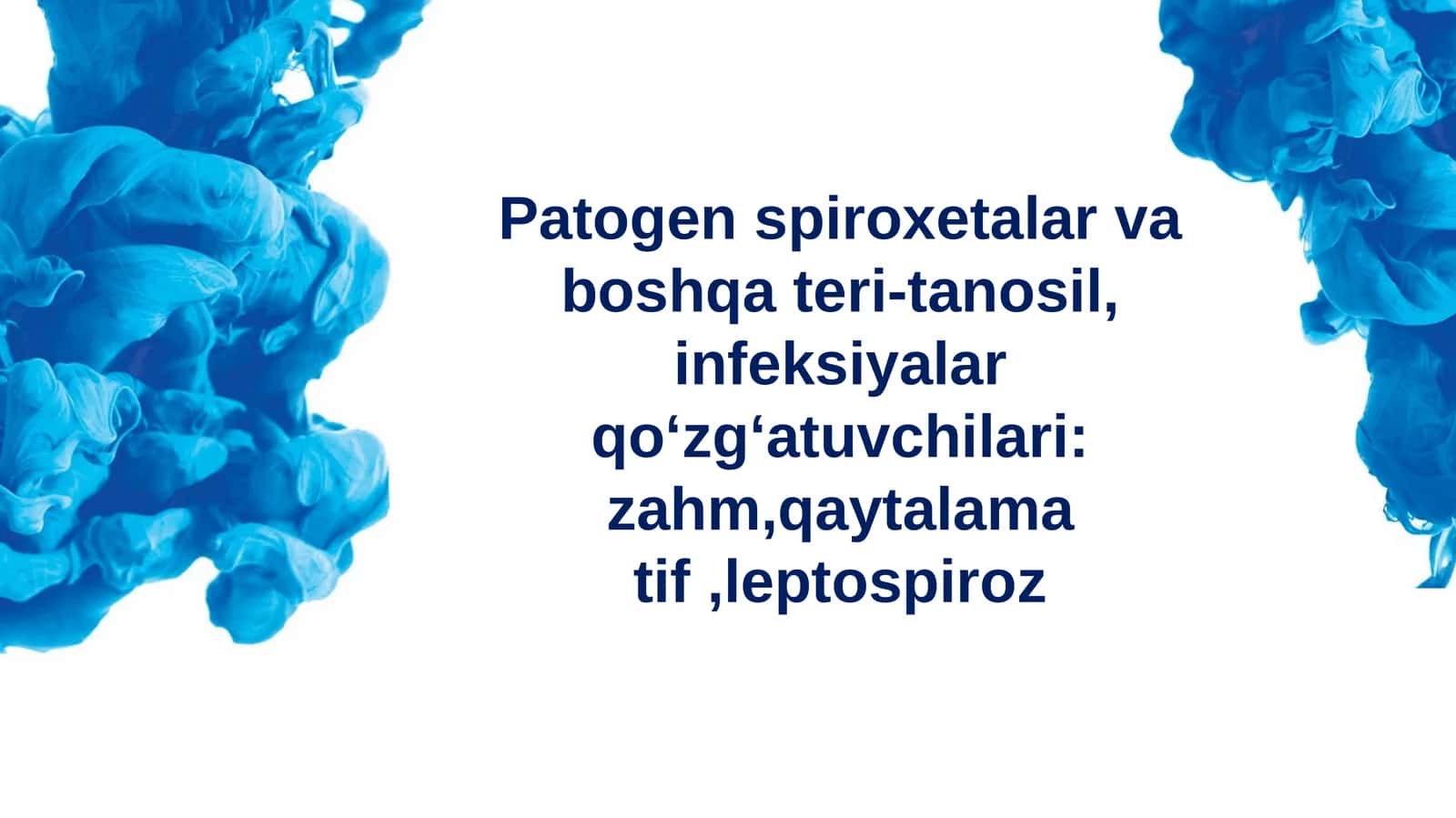 Zahm,qaytalama tif va leptosiporoz qoʻzgʻatuvchilari 1
