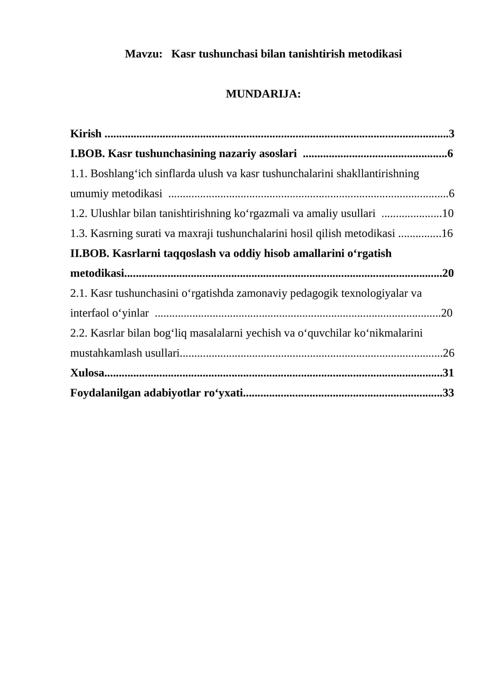Kasr tushunchasi bilan tanishtirish metodikasi 1