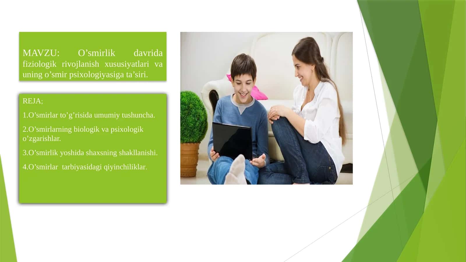 O’smirlik davrida fiziologik rivojlanish xususiyatlari va uning o’smir psixologiyasiga ta’siri 1