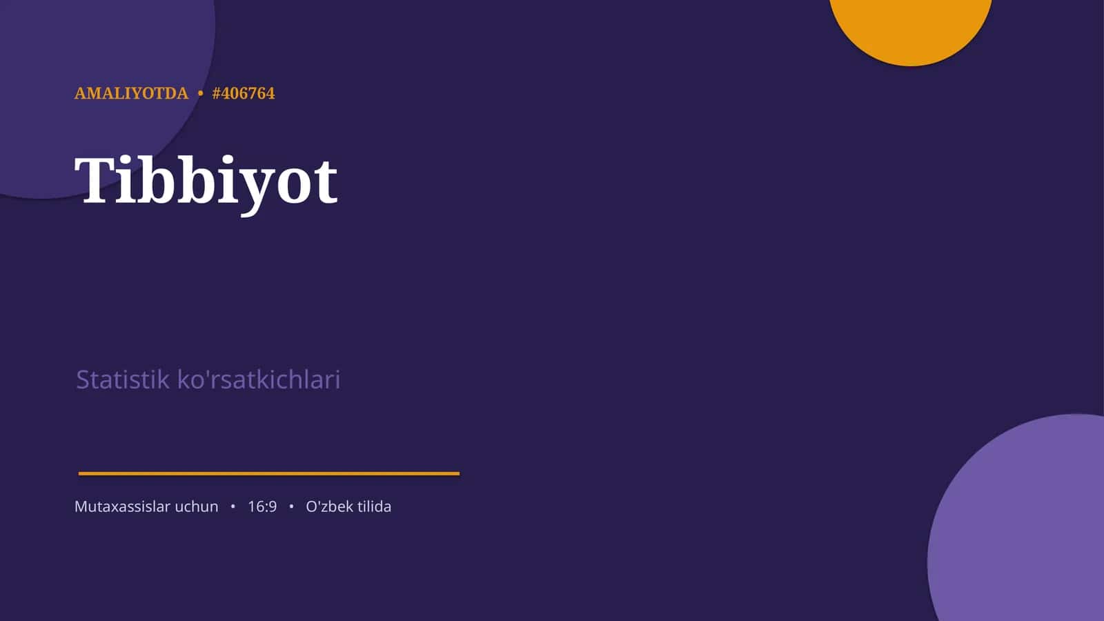 Tibbiyot 1