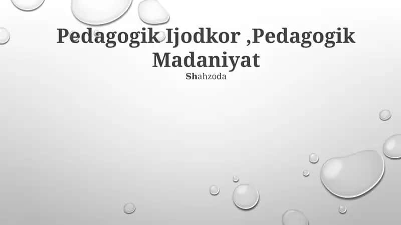 Pedagogik Ijodkor 1