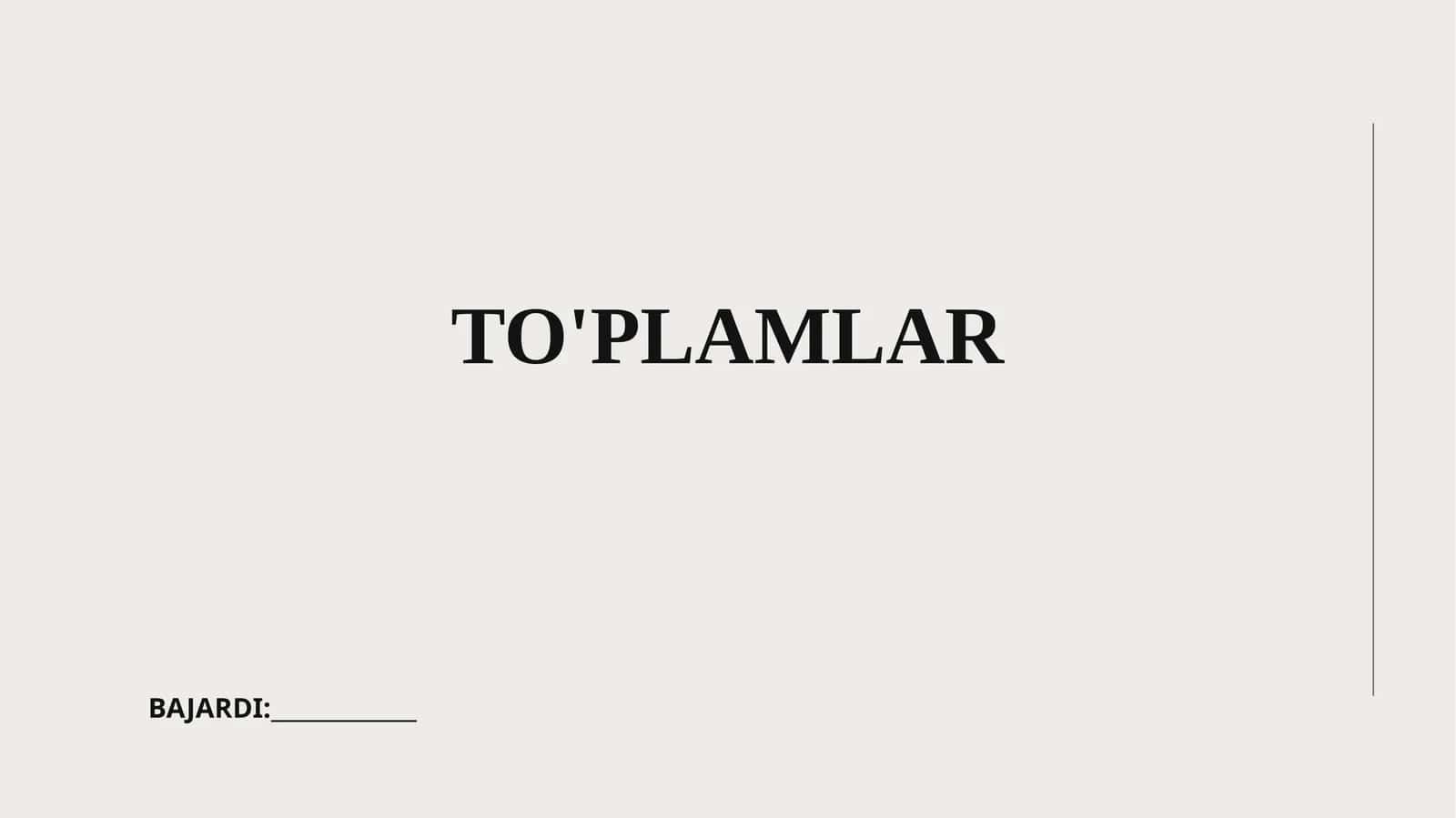 To'plamlar 1
