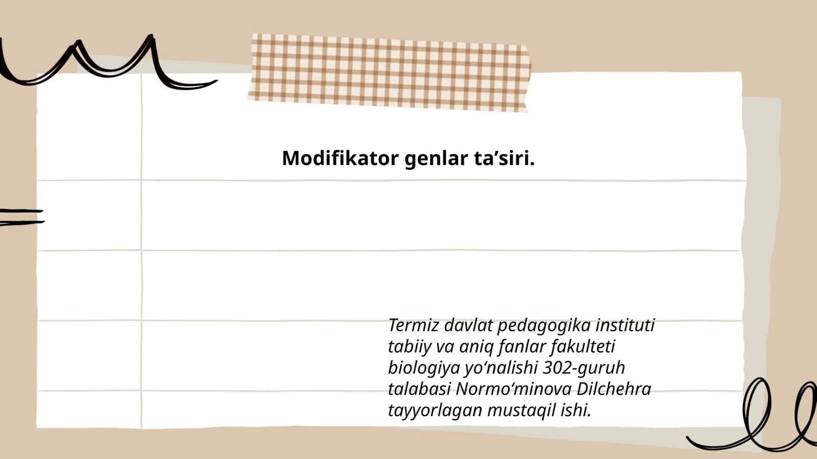 Modifikator genlar taʼsiri 1