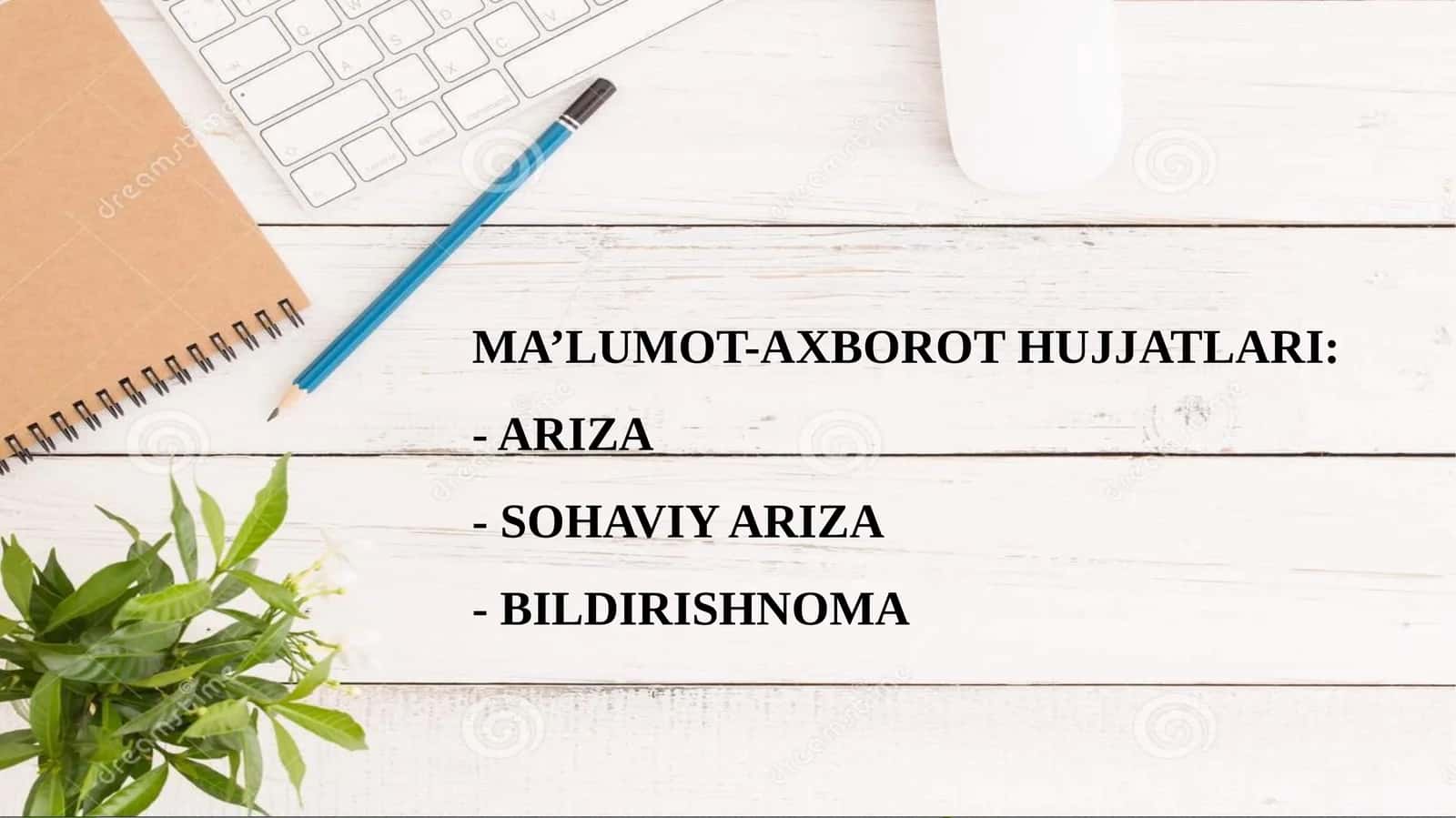 MA’LUMOT-AXBOROT HUJJATLARI 1