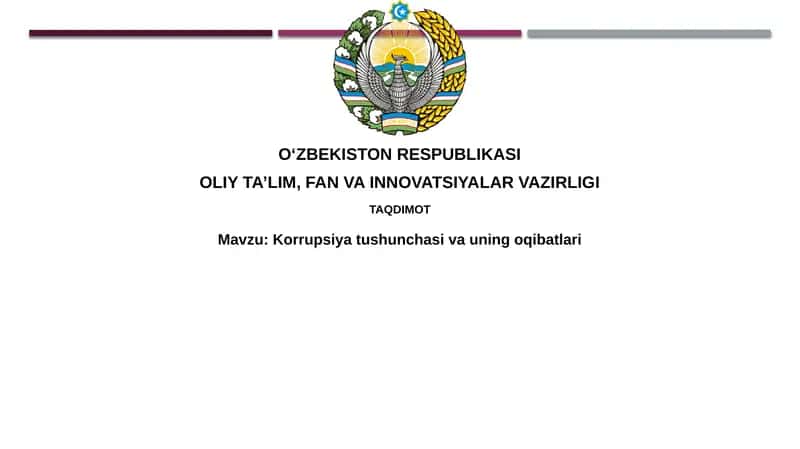 Korrupsiyatushunchasivauningoqibatlari 1