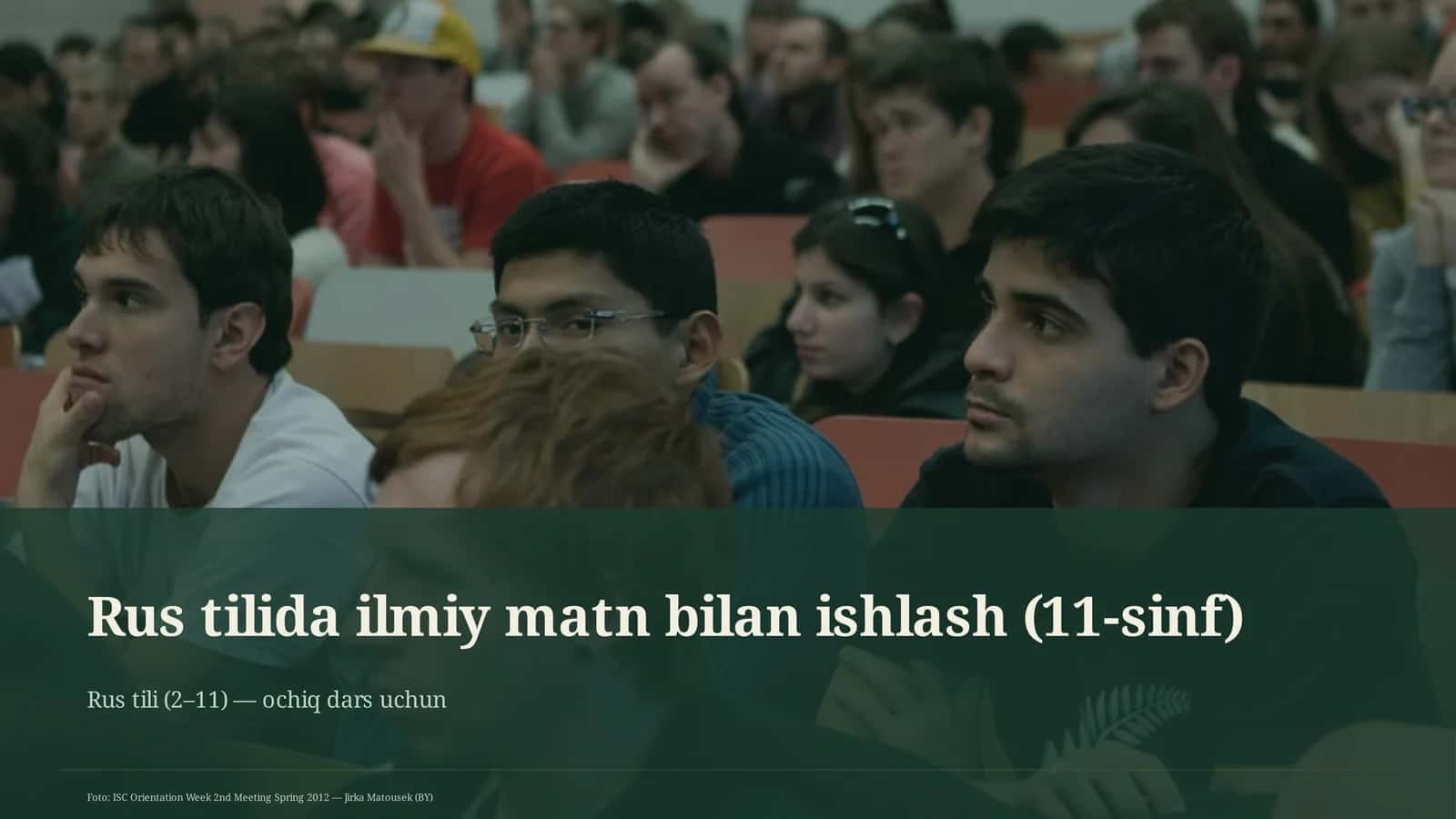 Rus tilida ilmiy matn bilan ishlash (11-sinf) 1