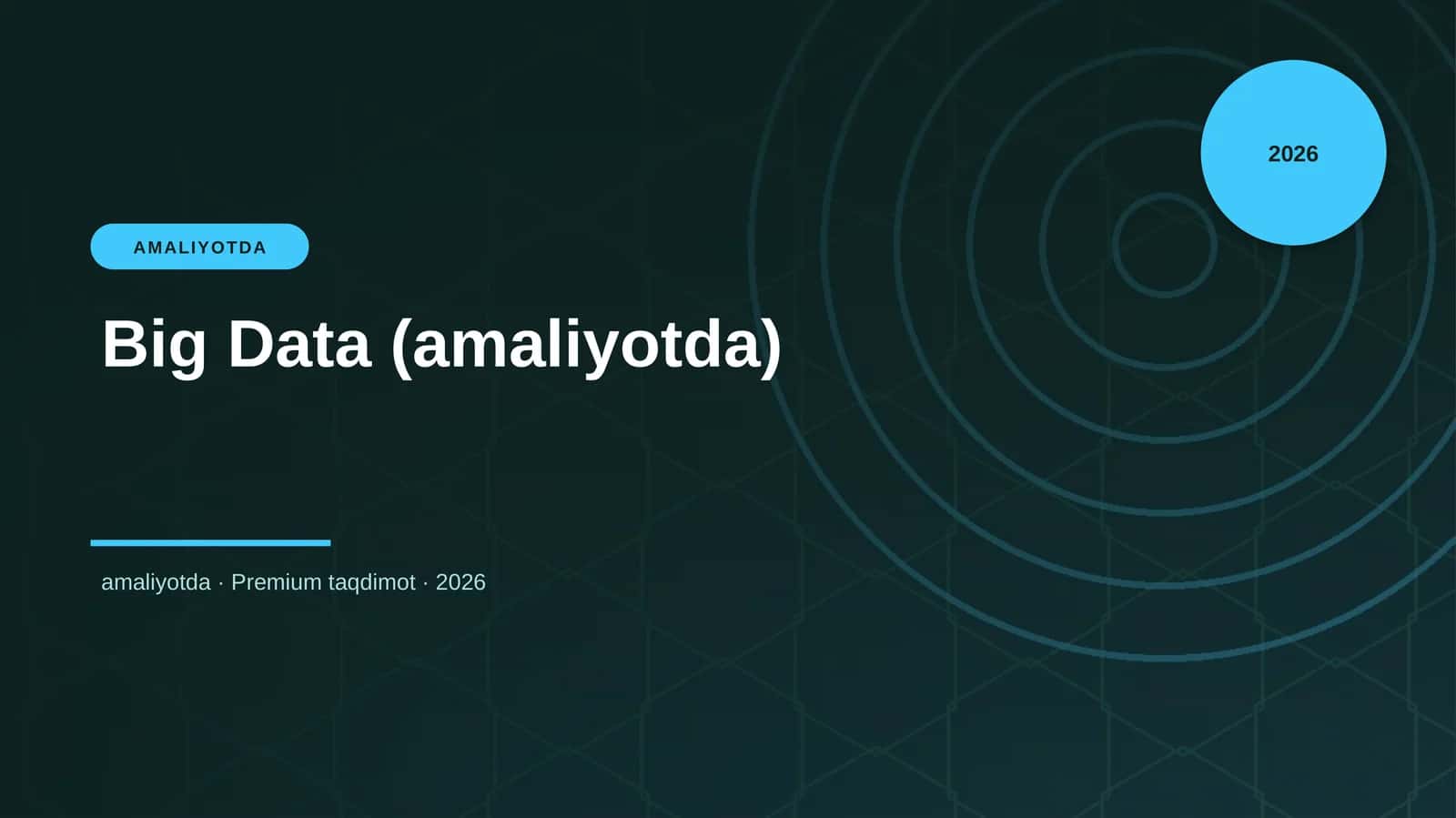 Big Data (amaliyotda) 1