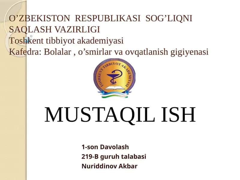 Davolash 1