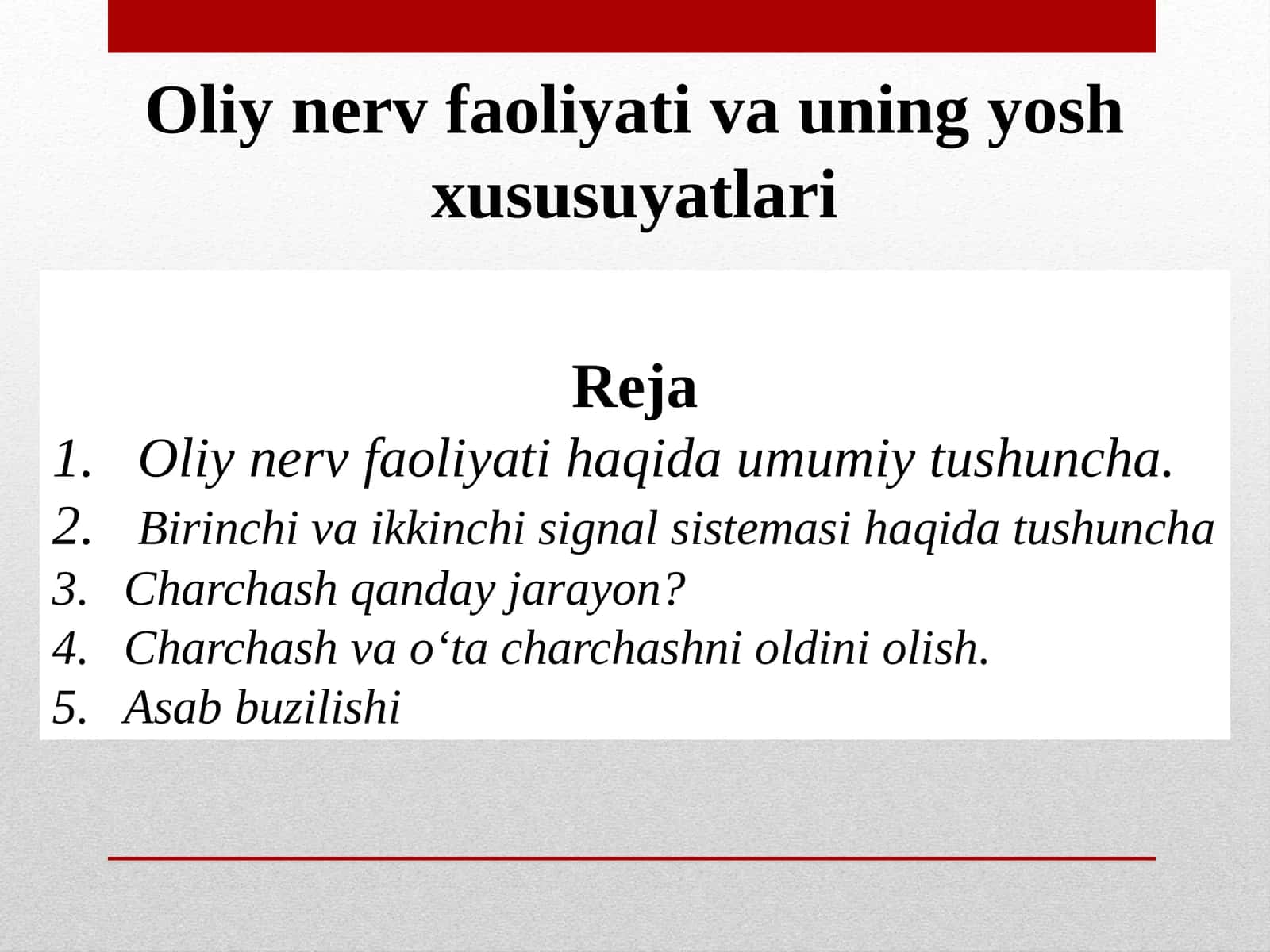 Oliy nerv faoliyati 1