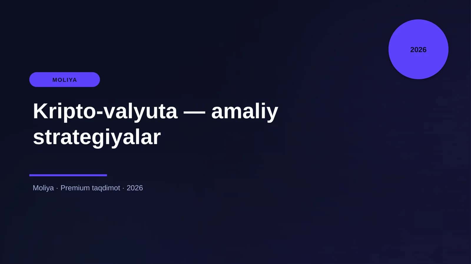 Kripto-valyuta — amaliy strategiyalar 1