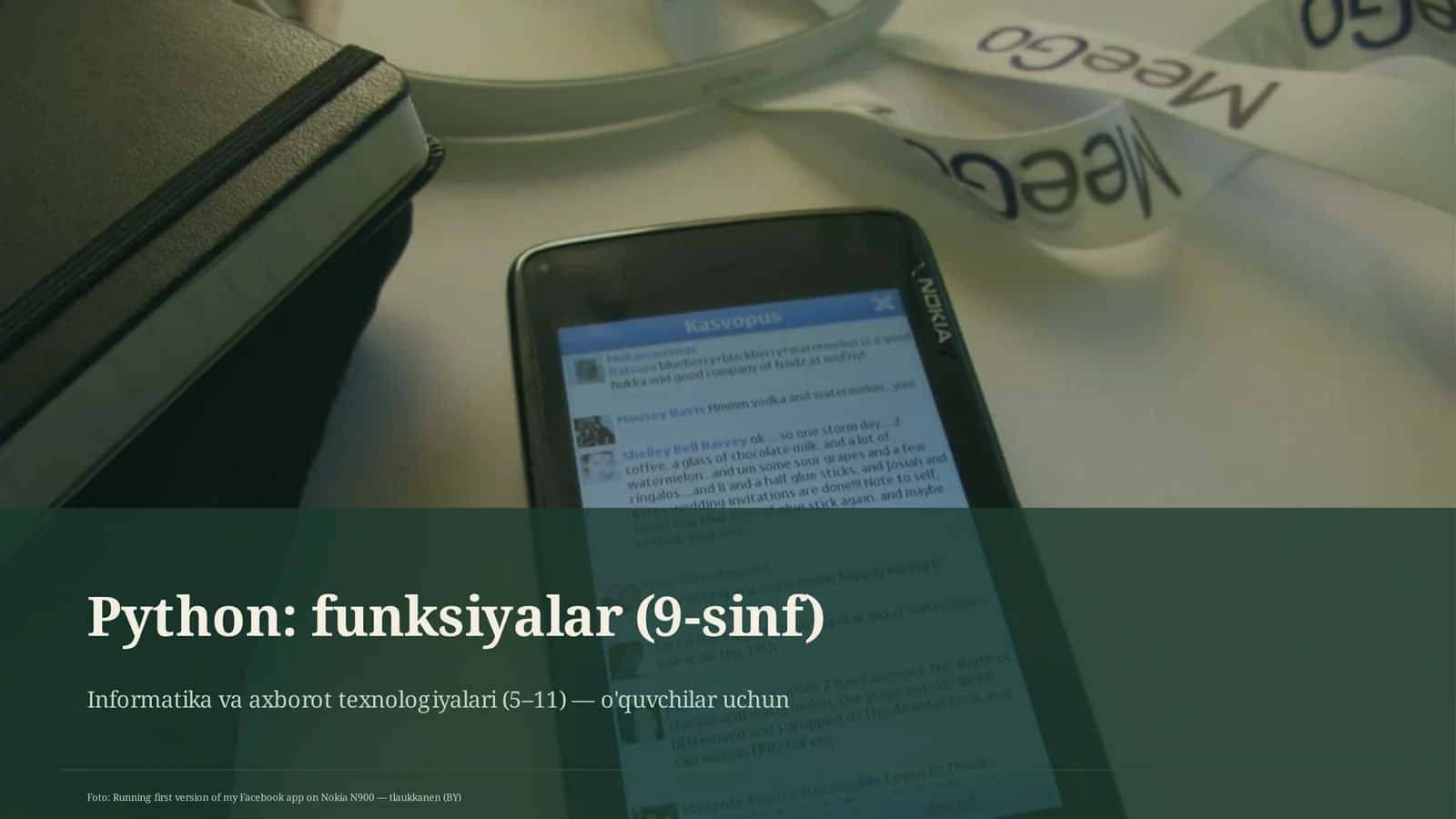 Python: funksiyalar (9-sinf) 1