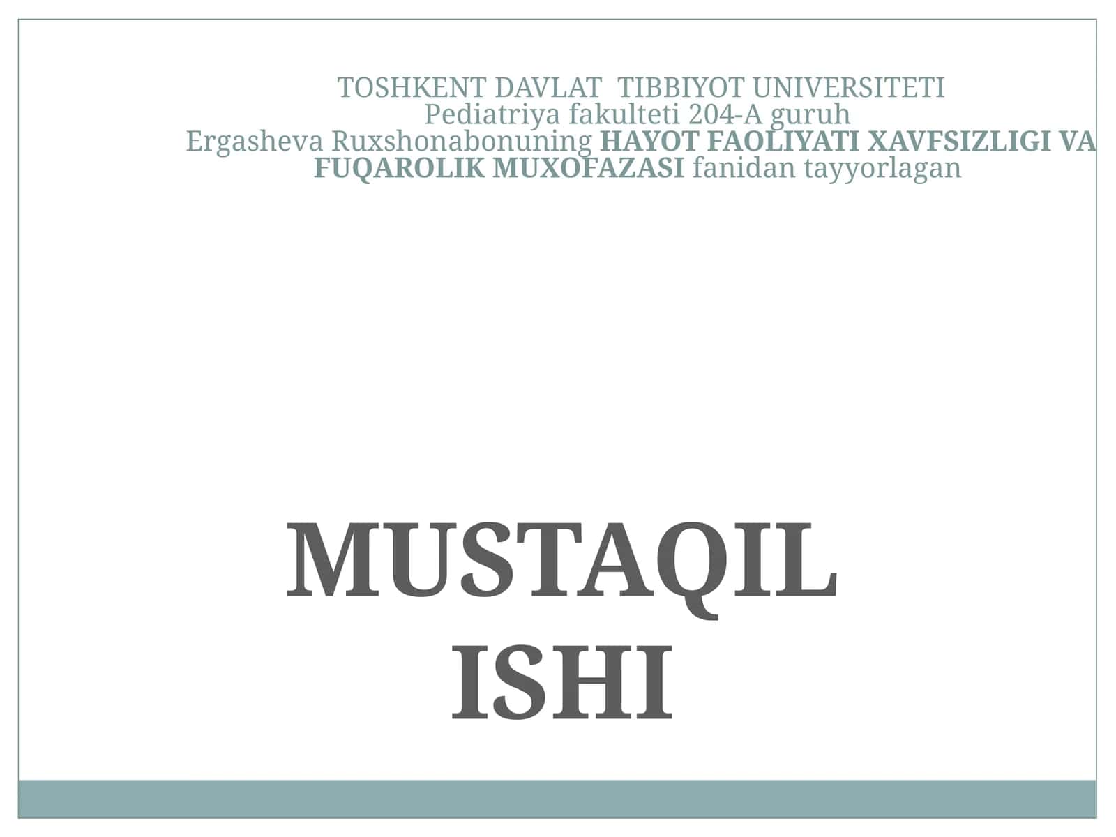 Ommaviy Qirg’in qurollari tasnifi 1