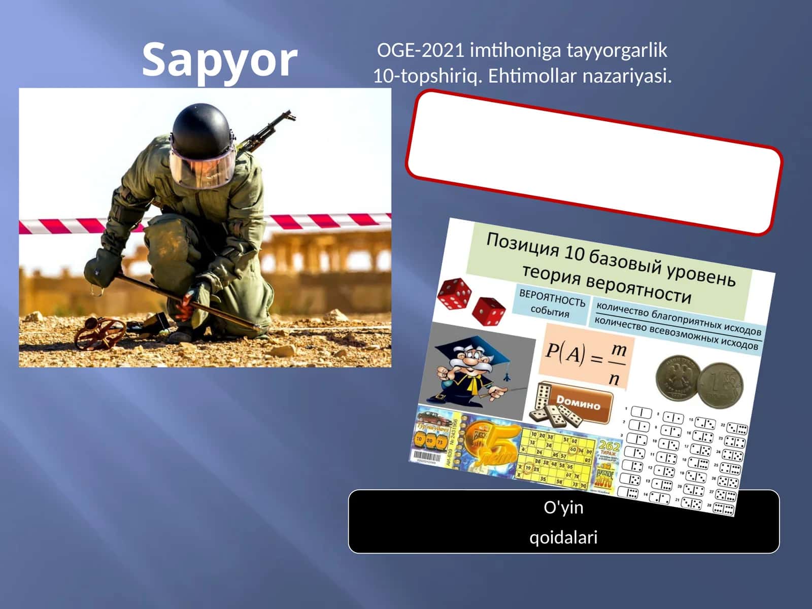 Informatika - Saper o'yini algoritmlari 1