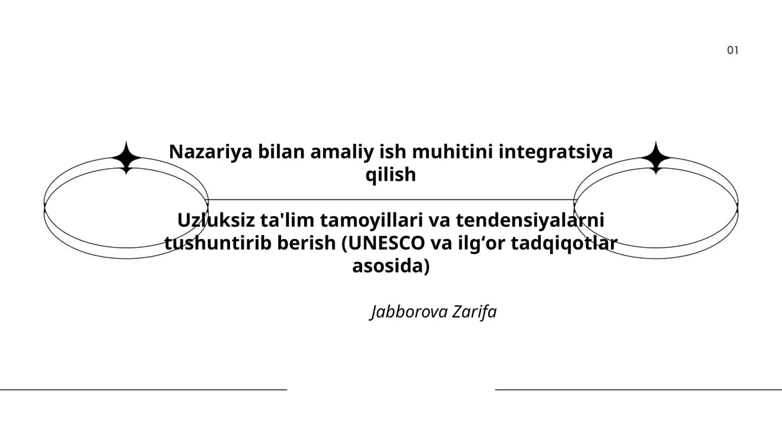 Uzluksiz ta'lim tamoyillari va tendensiyalarni tushuntirib berish 1