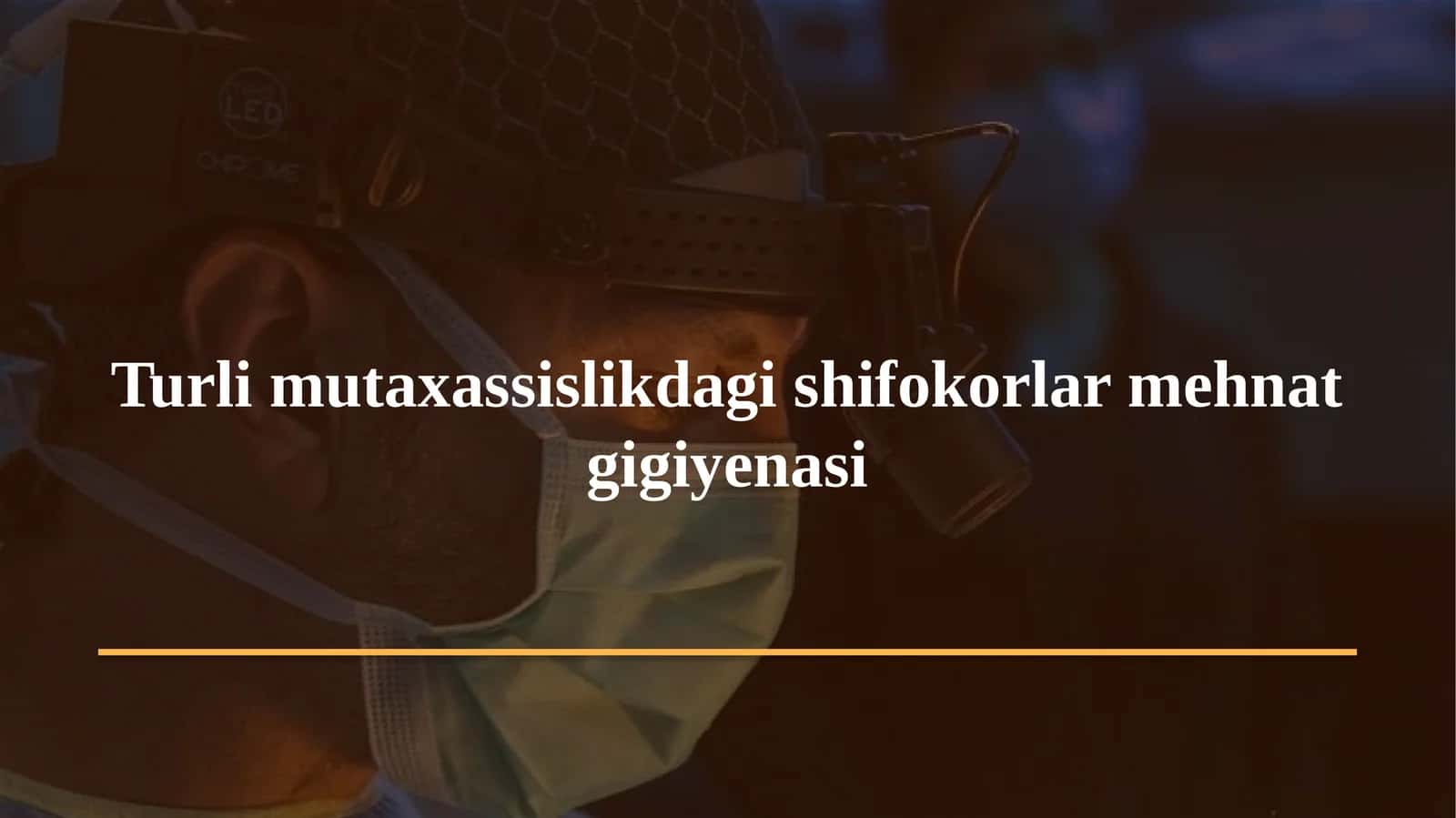 Gigiyena. Tibbiy ekologiya · Amaliy mashg'ulot № 21 1