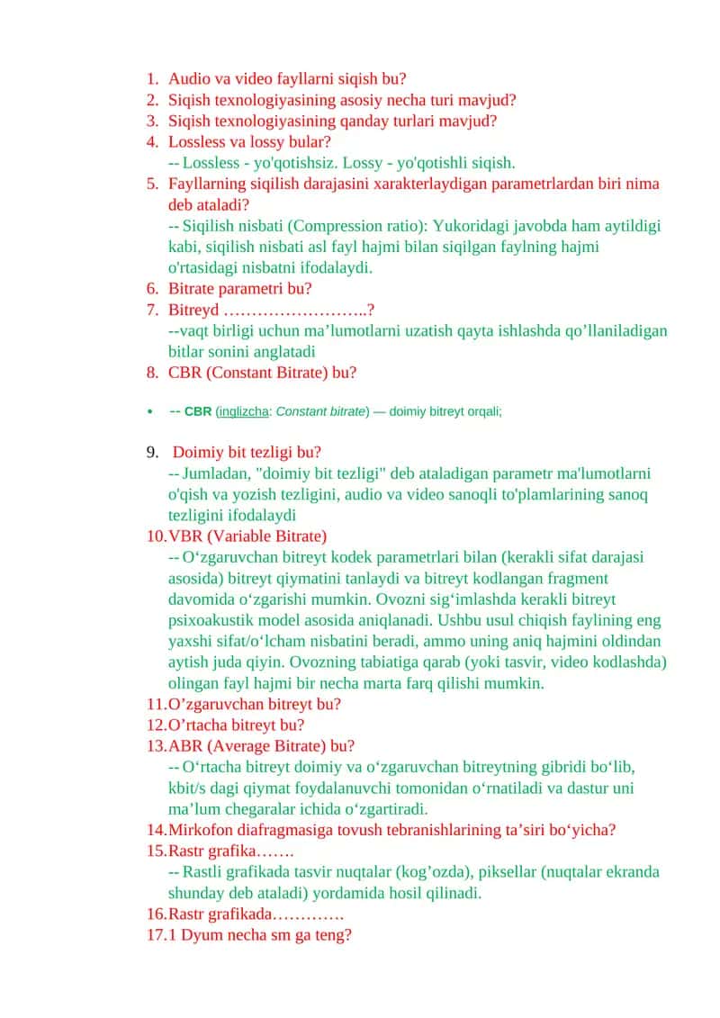Siqish texnologiyasi 1