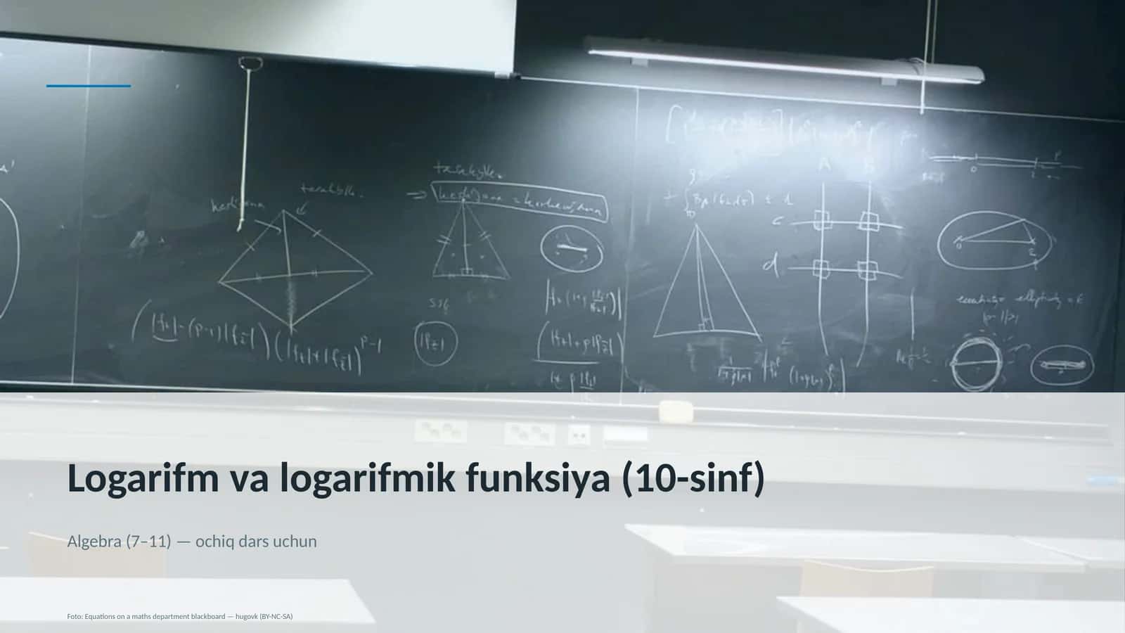 Logarifm va logarifmik funksiya (10-sinf) 1
