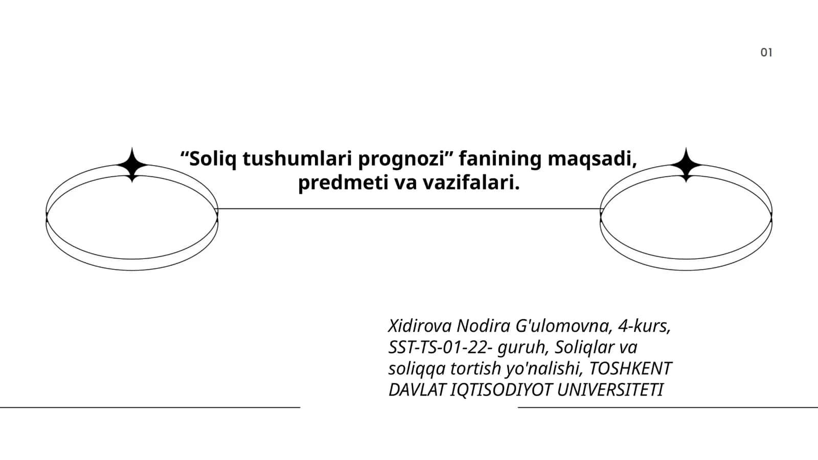 Soliq tushumlari prognozi fanining maqsadi, predmeti va vazifalari 1