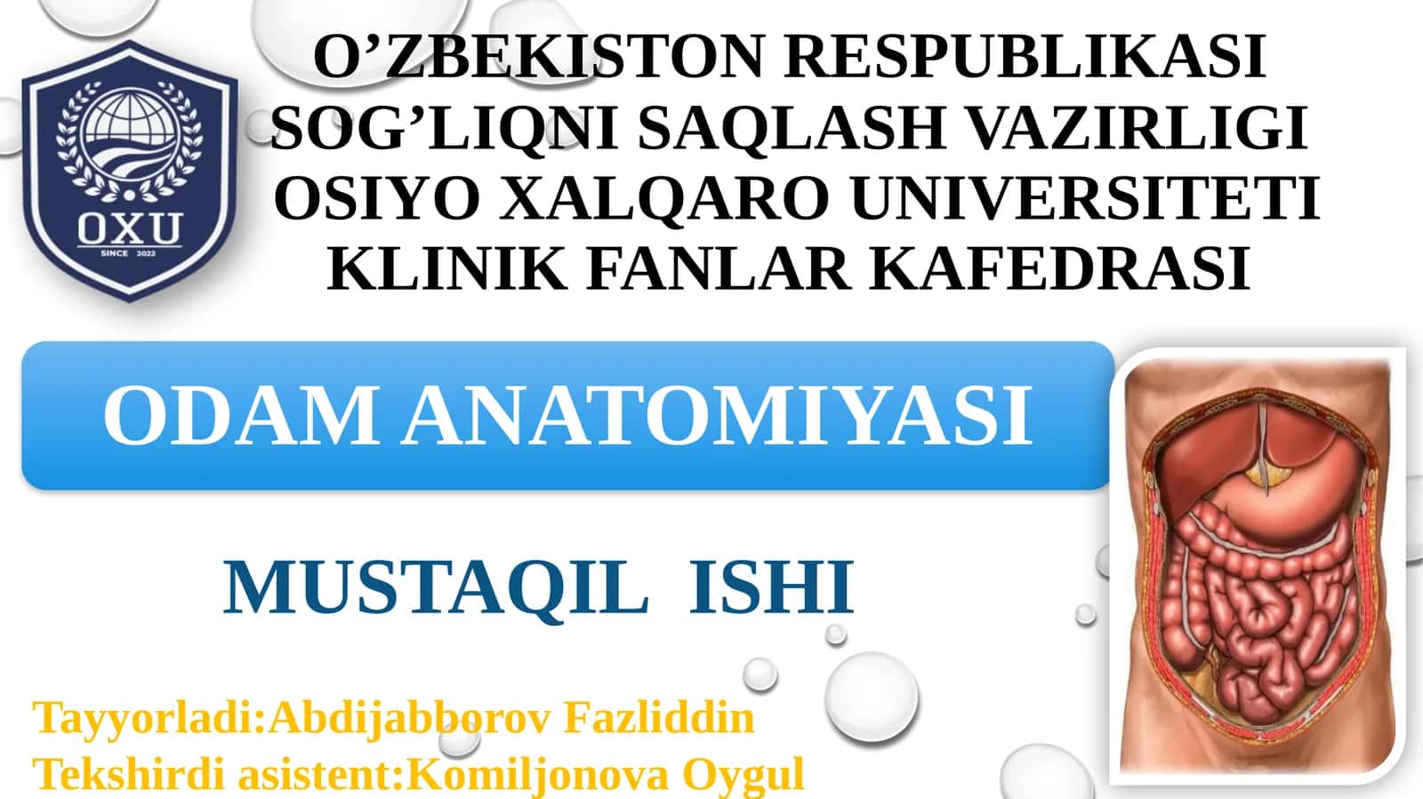 Hazma’zolarining rentgen anatomiyasi va rivojlanish nuqsonlari 1