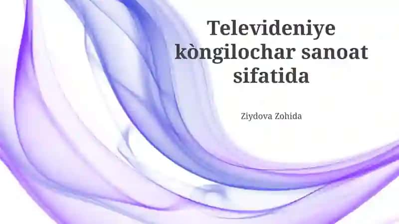Televizion dasturlarining turlari 1
