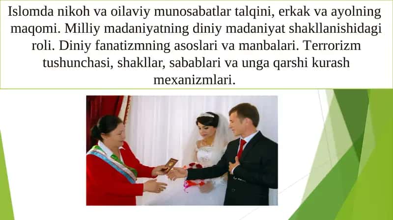Islomdanikoh va oilaviy munosabatlar talqini 1