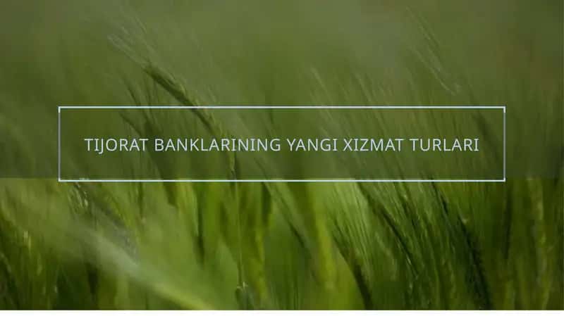 Tijorat banklarining yangi xizmat turlari 1