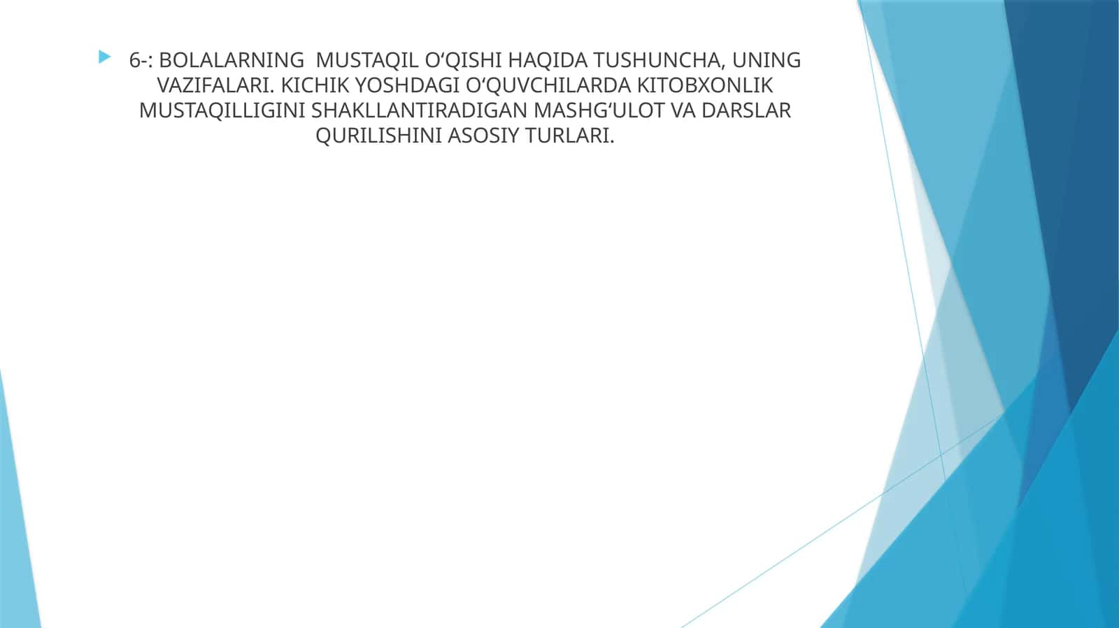 Sinfdan tashqari o‘qishning maqsad va vazifalari 1