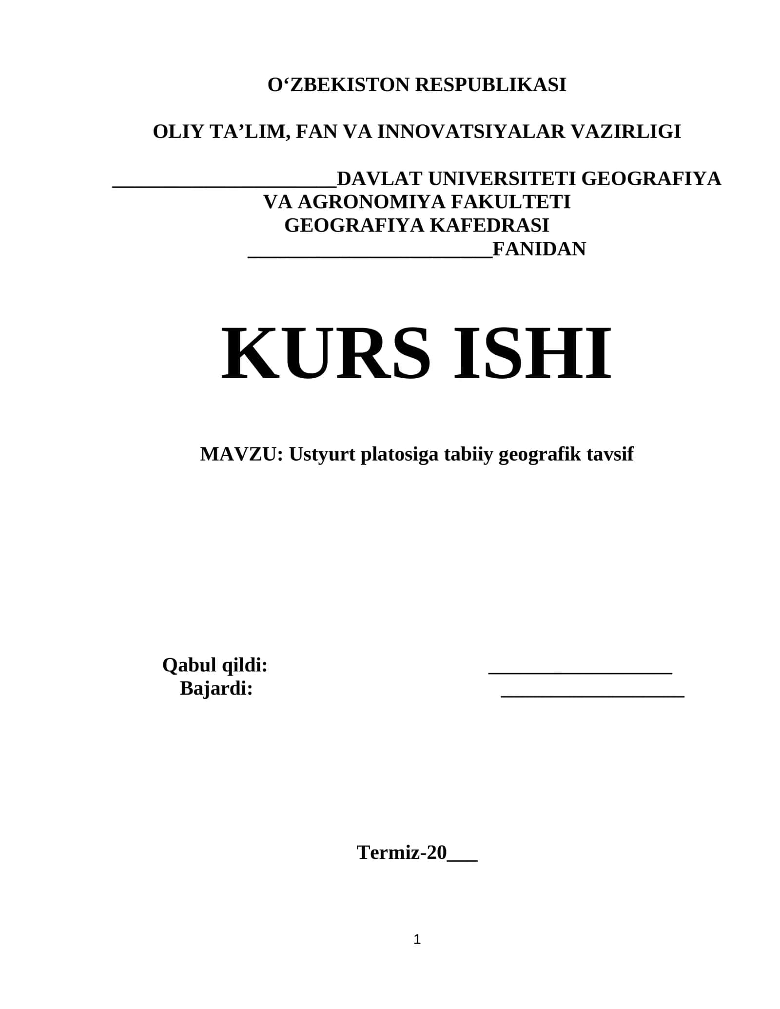 Ustyurt platosiga tabiiy geografik tavsif 1