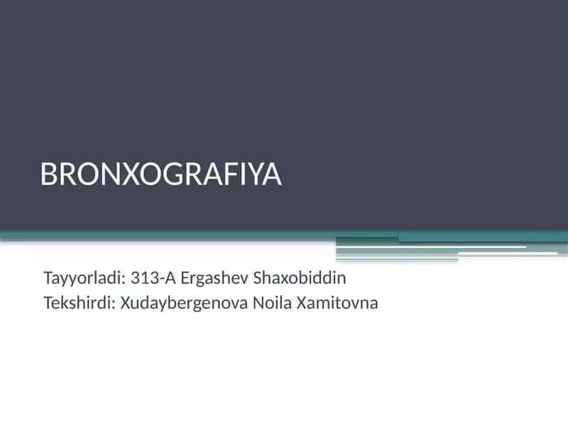 BRONXOGRAFIYA 1