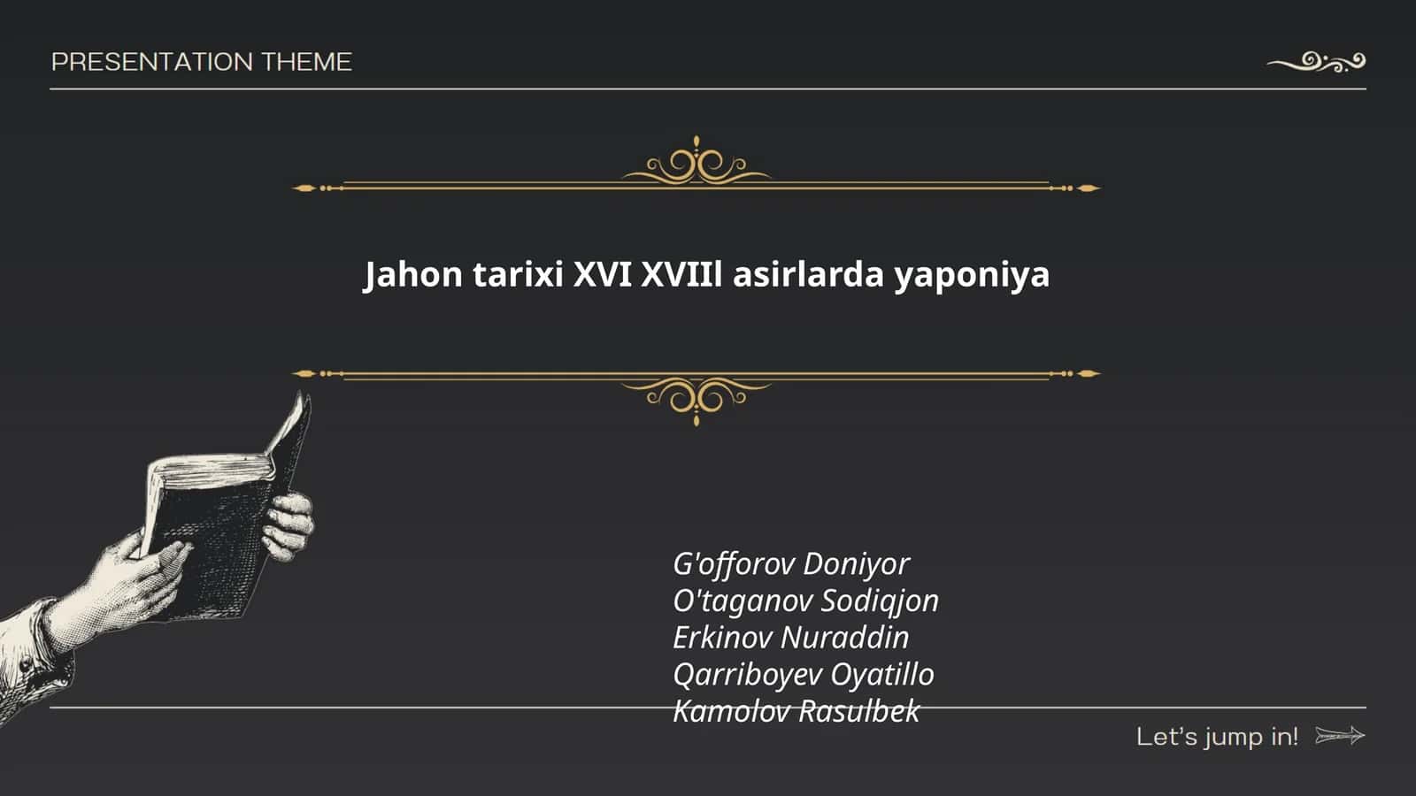 Jahon tarixi XVI XVIIl asirlarda yaponiya 1