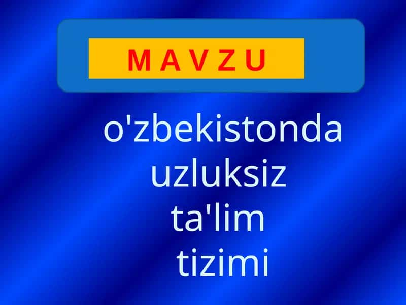 Xalq ta'limi tizimi 1