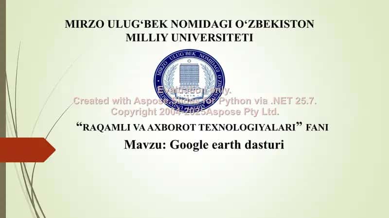 Google earth dasturi 1