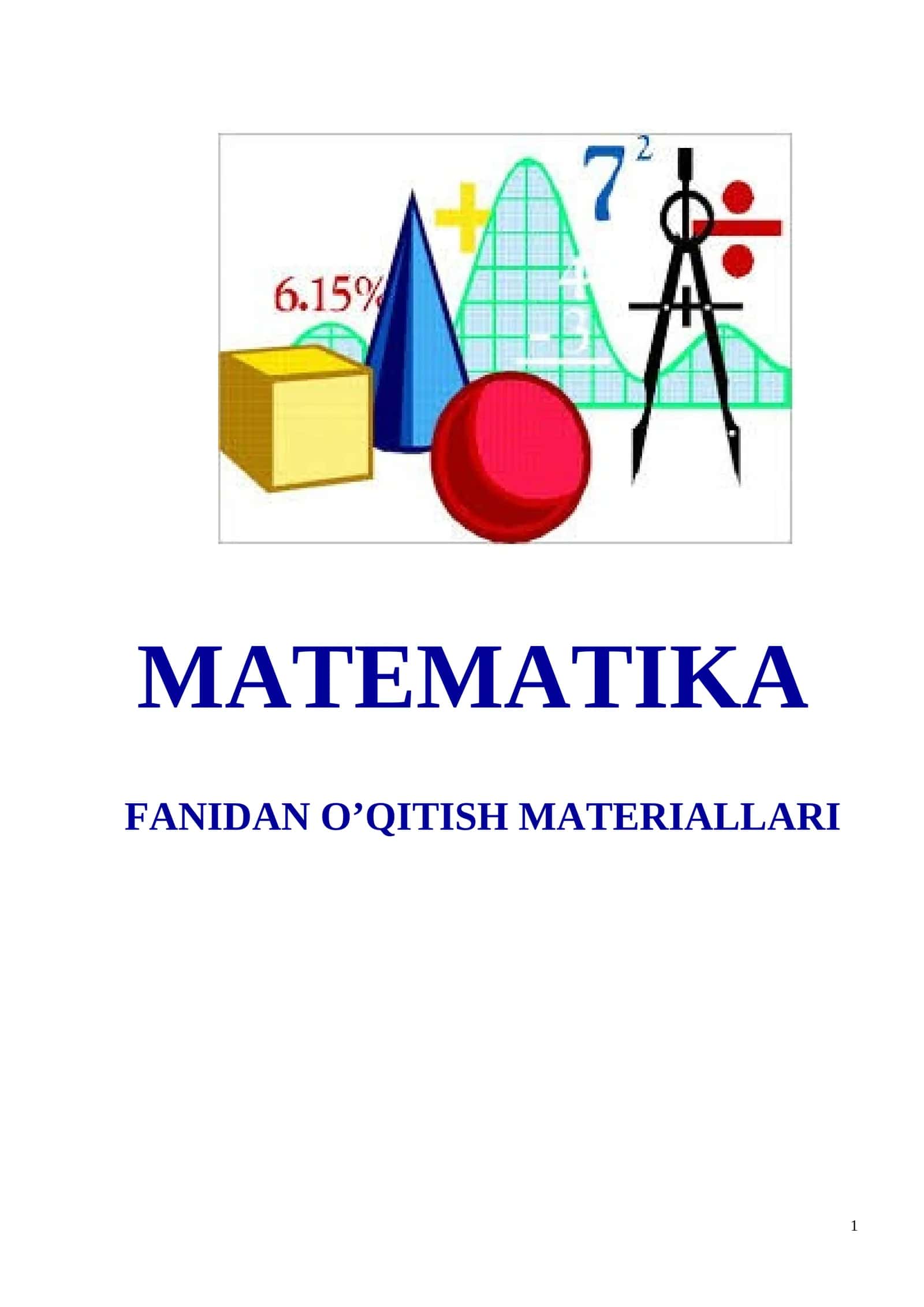 Matematika 1-kurs texnikumlar uchun O'MT 1