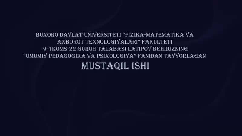 Sezgi va idrok jarayonlarining boshlang’ich holati ekanligi 1