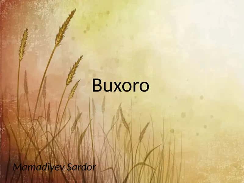Buxoro 1